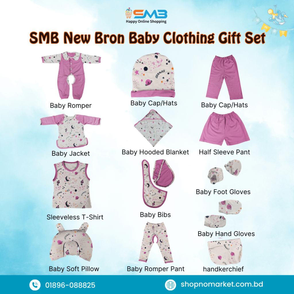 22pcs New Born Baby Clothing Gift Set 0-6 Month | Kids Easy English